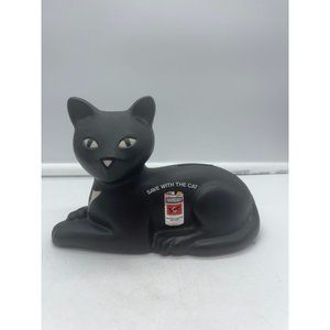 Vintage Eveready Battery Black Cat Plastic Coin Bank 1981